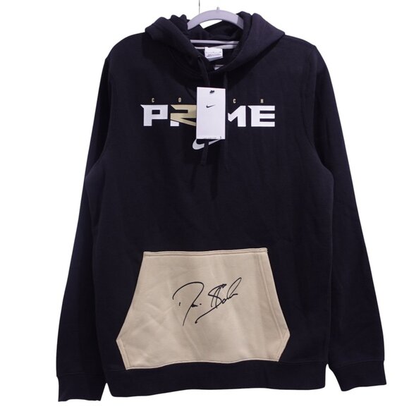 NWT Nike Prime 2.0 Club Fleece Logo Hoodie Sz S Black Pullover Dean Sanders - Picture 2 of 8